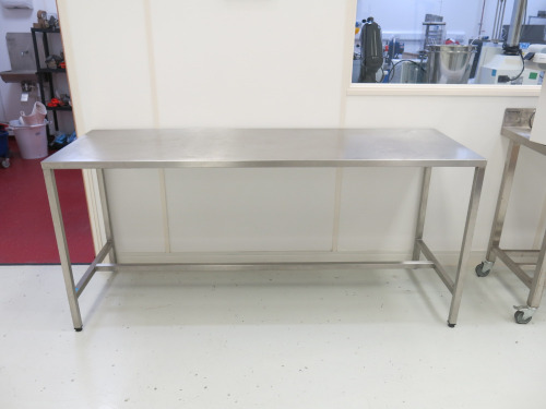 Teknomek Stainless Steel Table, Size H83 x W180 x D60cm.