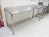 Teknomek Stainless Steel Table, Size H83 x W180 x D60cm. - 2