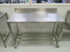 Teknomek Stainless Steel Mobile Table, Size H84 x W120 x D60cm.