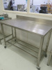 Teknomek Stainless Steel Mobile Table, Size H84 x W120 x D60cm. - 2