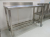 Teknomek Stainless Steel Mobile Table, Size H84 x W120 x D60cm. - 5