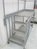 3 Tread Single Ended Access Platform in Grey. Size H197 x W68 x D175cm. - 2