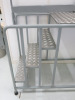 3 Tread Single Ended Access Platform in Grey. Size H197 x W68 x D175cm. - 5