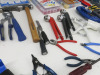 Table Containing an Assortment of Tools to Include: Spanners, Hacksaw & Blades, G Clamp, Hammers, Adjustable Spanners, Hole Saw Drill Bits, Crimpers, etc (As Viewed/Pictured). - 13