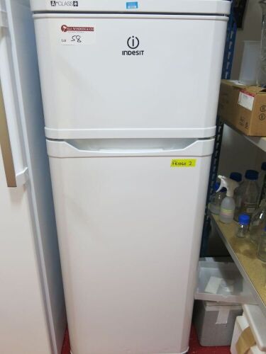 Indesit A+ Class Fridge Freezer, Model RAA 29. Size H142 x W55 x D60cm.