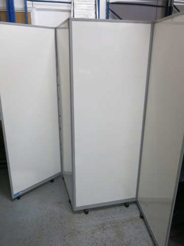 Mobi 4 Section Mobile Privacy Screen/Divider. Size H180 x Overall 280cm.