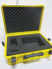 Hard Yellow Plastic Flight Case. Size 45 x 53 x 21cm. - 2