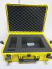 Hard Yellow Plastic Flight Case. Size 45 x 53 x 21cm. - 2