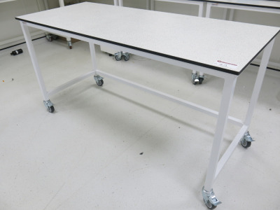 Tableform Mobile Laboratory Workbench. Size H92 x W120 x D75cm.