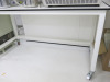 White Melamine Mobile Laboratory Workbench. Size H92 x W180 x D75cm. - 3