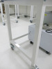 Blue Melamine Mobile Laboratory Workbench. Size H92 x W180 x D75cm. - 2