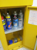 Flammable Cabinet with Key. Size H70 x W35 x D30cm. NOTE: Includes Contents (As Pictured). - 3