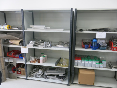 Lightweight Boltless Grey Raking/Shelving to Include: 5 x Uprights & 15 x Shelves. Size H200 x W100/130 x D50cm.