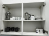 Contents of Canteen to Include: Bosch Larder Fridge & Bosch Serie 2 Dishwasher Panasonic NN-E28JMM Microwave Russell Hobbs 4 Slice Toaster Brabantia Bread Bin, Breville Kettle & Contents of Kitchen Cabinets with Crockery & Cutlery. - 7