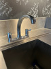 Stainless Steel Catering Sink with Goose Neck Mixer Tap, splash Back & Shelf Under. Size H93 x W86 x D84cm. - 5
