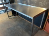 Stainless Steel Prep Table with Part Splash Back. Size H92 x W190 x D74cm. - 3