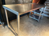 Stainless Steel Prep Table with Part Splash Back & 2 Shelves Under. Size H92 x W199 x D74cm. - 3