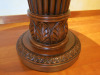 Dark Wood Ornate Round Side Table. Size H63 x Dia 68cm. - 2