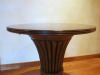 Dark Wood Ornate Round Side Table. Size H63 x Dia 68cm. - 3