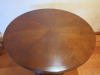 Dark Wood Ornate Round Side Table. Size H63 x Dia 68cm. - 4