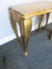 Nest of 3 Gold Leaf Effect, Wooden Side Tables. Large Size H56 x 60 x 38cm. - 4