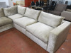 Mollio Crushed Velvet Large Quality Corner Sofa with 5 x Base Cushions & 6 x Back Cushions with Crate of 12 x Feet (No Bolts). Size H62 x 295 x 265cm. NOTE: condition as viewed. - 2