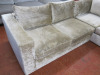 Mollio Crushed Velvet Large Quality Corner Sofa with 5 x Base Cushions & 6 x Back Cushions with Crate of 12 x Feet (No Bolts). Size H62 x 295 x 265cm. NOTE: condition as viewed. - 3