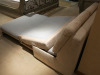 Cream Microfibre Fabric Pull Out Futon. - 3