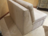 Cream Microfibre Fabric Pull Out Futon. - 5