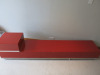 6 Draw Gloss Red Wooden Side Unit with Mirrored Trim Castors. Size H52 x W250 x D50cm. - 7
