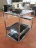 Chrome & Smoked Glass 4 Shelf Unit. Size H64 x W81 x D45cm. - 2