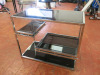 Chrome & Smoked Glass 4 Shelf Unit. Size H64 x W81 x D45cm. - 3