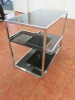 Chrome & Smoked Glass 4 Shelf Unit. Size H64 x W81 x D45cm. - 4