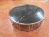 Chrome & Black Marble Top, Roman Numeral I-X, Round Coffee Table. Size H33 x Dia105cm. - 3