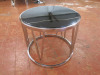 Chrome & Black Marble Top, Roman Numeral, Round Coffee/Side Table. Size H49 x Dia60cm. - 3