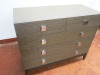 5 Draw Heavy Wood Chest of Draws in Funky Torn Wood Effect with Chrome Handles & Soft Close. Size H94 x W113 x D50cm. - 2