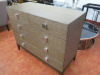 5 Draw Heavy Wood Chest of Draws in Funky Torn Wood Effect with Chrome Handles & Soft Close. Size H94 x W113 x D50cm. - 2