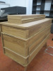 Wood with Gold Trim Side Unit with 2 Large Draws & 2 Small Draws to Top. Size H87 x W124 x D46cm. - 2