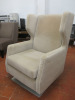 Velvet & Snakeskin Pattern Retro Style Swivel Armchair on Heavy Metal Base.