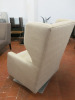 Velvet & Snakeskin Pattern Retro Style Swivel Armchair on Heavy Metal Base. - 2