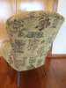 Fabric Armchair with Apple, Flower & Writing Detail. - 5