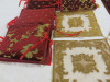 4 x Velour Red Folded Cover Cushions & 2 x Gold Cushion Throws (As Viewed). - 2