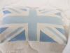 2 x Cushions in White & Blue with Union Jack & Taxi. - 2