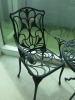 Black Cast Effect Outdoor Round Table (Dia 60cm) & 2 Matching Chairs. - 4