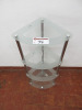4 Tier Glass Bathroom Corner Shelf Unit. Size H104cm. - 2