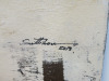 Original Absract Mixed Media on Canvas Artwork, Signed by Artist 'Sittohon' Dated 2013 in Browns, Creams & White. Size 120 x 100cm. - 2