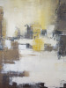 Original Absract Mixed Media on Canvas Artwork, Signed by Artist 'Sittohon' Dated 2013 in Browns, Creams & White. Size 120 x 100cm. - 3