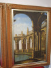 Pair of Guilt Framed Canvas Artworks of Italian Roman Ruins & Roman Bath. Size 111 x 82cm. - 3