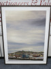 Andrea Jarvis Hamilton Artwork, Framed & Mounted of 'Small Scandinavian Town with Radar Domes' Signed by Artist Limited Edition 2/6. Overall Size 142 x 111cm. NOTE: Signs of damage to artwork as pictured/viewed.