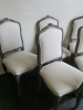 6 x Shabby Chic Wood & Cream Upholstered Dining Chairs - 3